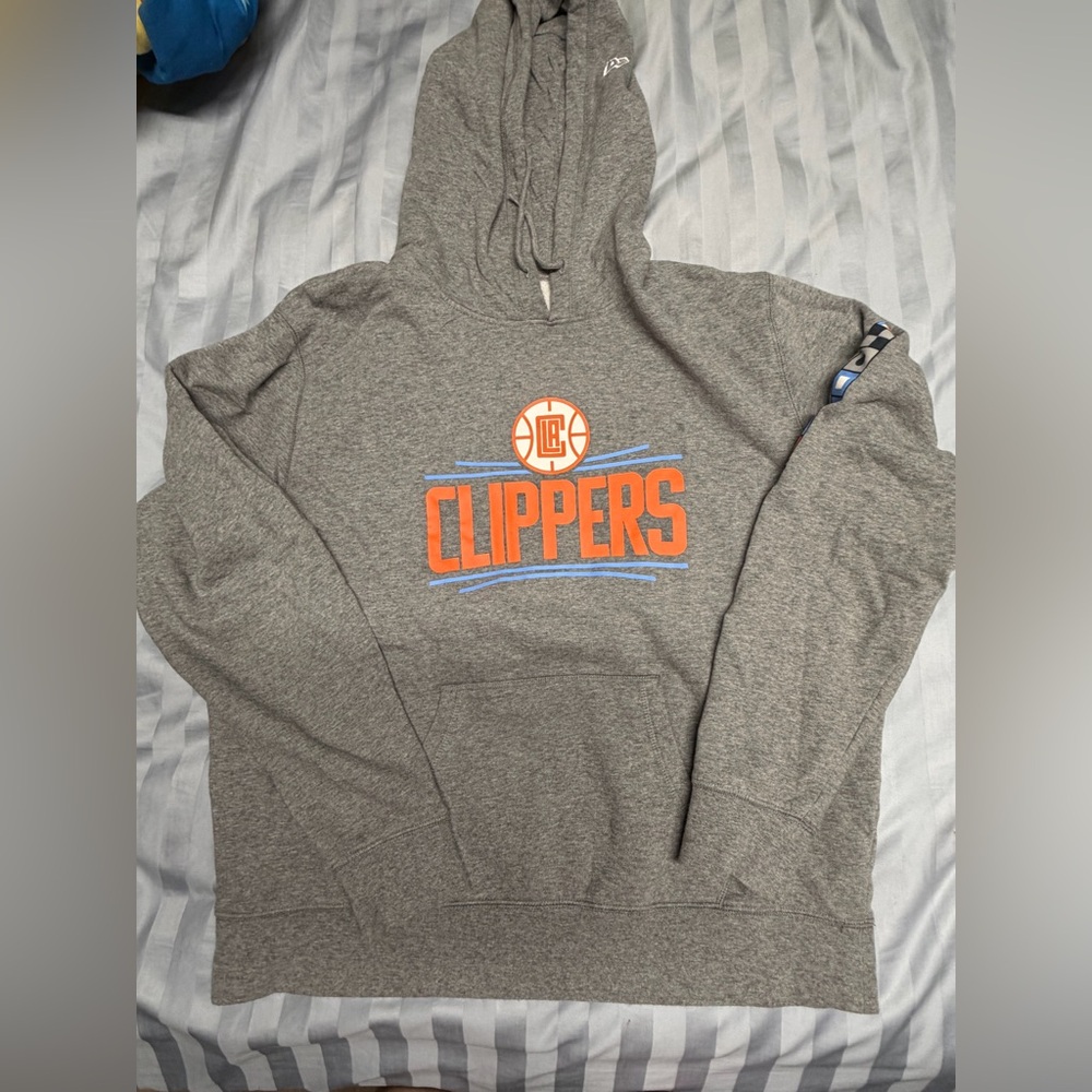 New Era Gray Clippers Hoodie